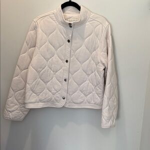 Z Supply white quilted jacket in size large